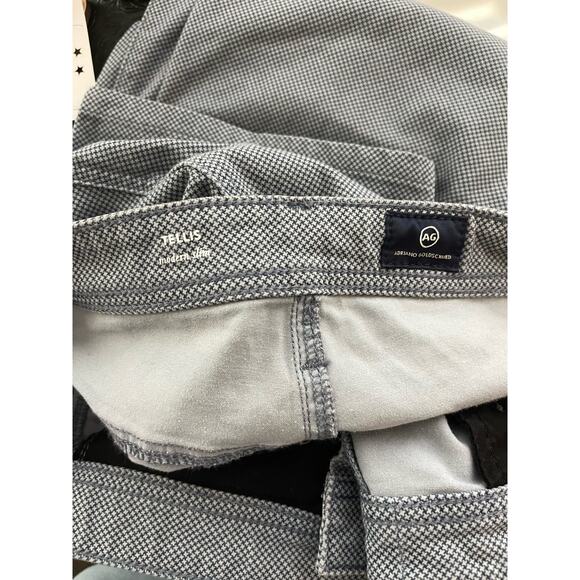 AG Adriano Goldschmeid Pants Men's 40 Tellis Modern Slim Micro-Houndstooth Print - Picture 4 of 8